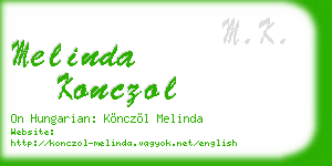 melinda konczol business card