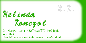 melinda konczol business card